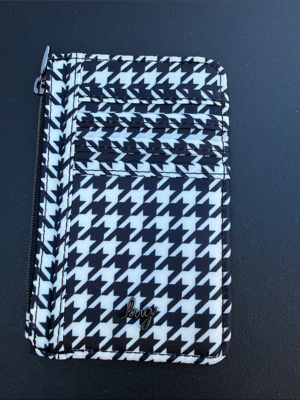 lug Black & White Houndstooth Card Phone Case